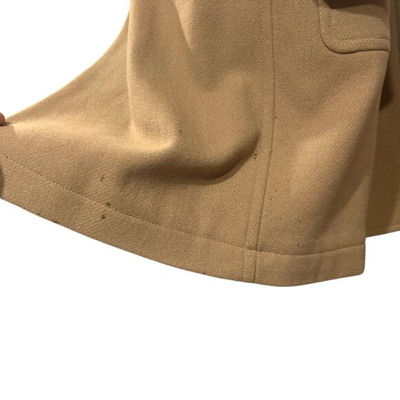 Marc Jacobs Womens XS Longline Wool Peacoat Natural Tan Minimalist Closet Staple - Picture 12 of 16